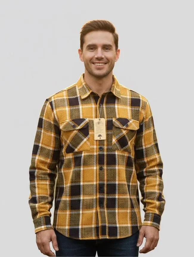 Yellow & Black Checkered Shirt